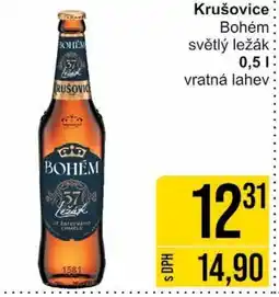 Jip Krušovice Bohém světlý ležák 0.5 l. nabídka