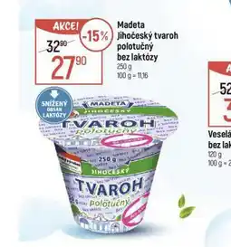 Globus Madeta jihočeský tvaroh polotučný bez laktózy nabídka