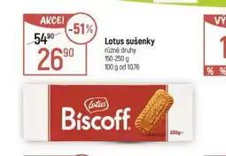 Globus Lotus sušenky nabídka