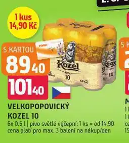 Terno Pivo velkopopovický kozel nabídka