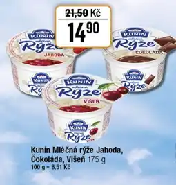 Kunín Mléčná rýže Jahoda, Čokoláda, Višeň