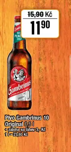 TEMPO Pivo Gambrinus 10 Original nabídka