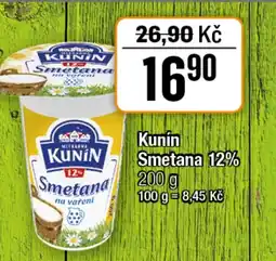 TEMPO Kunín Smetana 12% nabídka