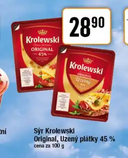 TEMPO Sýr Krolewski Original, Uzený plátky 45 % nabídka
