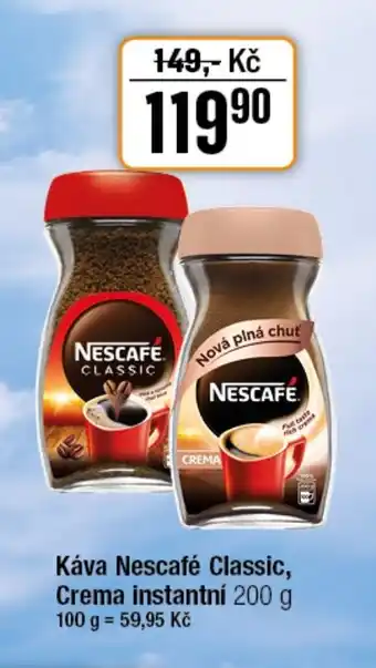 TEMPO Káva Nescafé Classic, Crema instantní nabídka