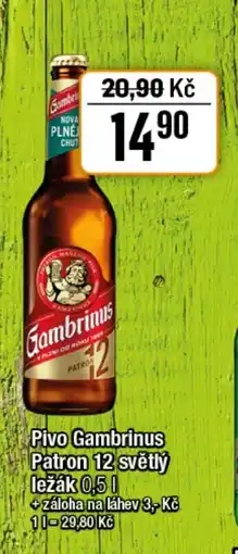 TEMPO Pivo Gambrinus Patron 12 světlý ležák nabídka