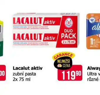 Teta Lacalut aktiv zubní pasta nabídka
