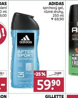 Rossmann Adidas sprchový gel nabídka