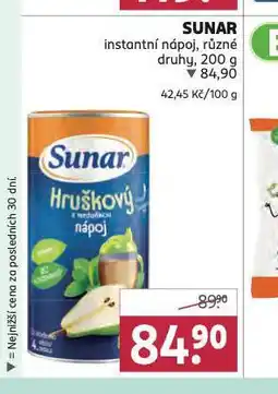 Rossmann Sunar instantní nápoj nabídka