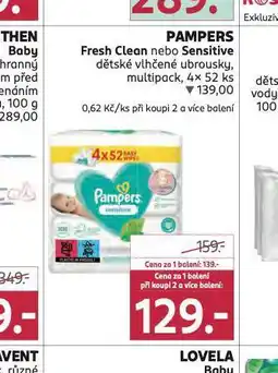 Rossmann Pampers dětské vlhčené ubrousky nabídka