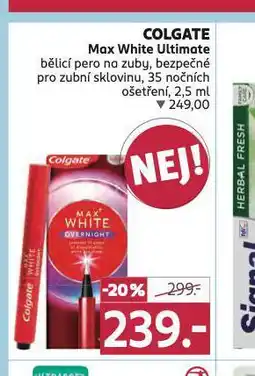 Rossmann Colgate max white ultimate bělicí pero na zuby nabídka