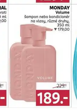 Rossmann Monday volume šampon, kondicioner nabídka