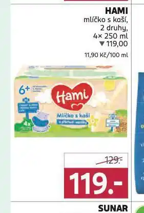 Rossmann Hami mlíčko s kaší nabídka