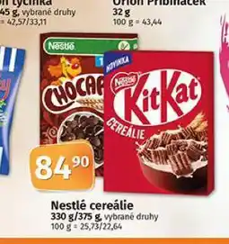 Coop Nestlé cereálie nabídka