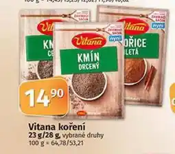 Coop Vitana koření nabídka
