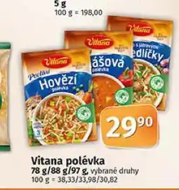Coop Vitana polévka nabídka