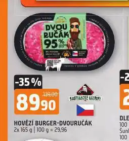 Terno Hovězí burger dvouručák nabídka