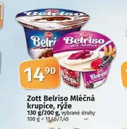 Coop Zott belriso mléčná rýže nabídka
