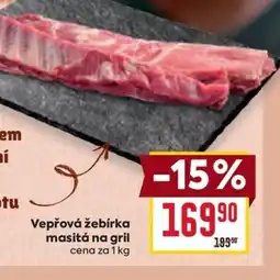 Billa Vepřová žebírka masitá na gril nabídka