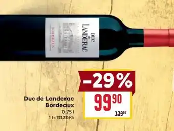 Billa Duc de Landerac Bordeaux 0,75L nabídka