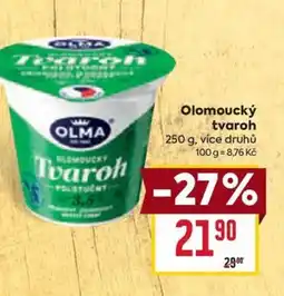 Billa Olomoucký tvaroh nabídka