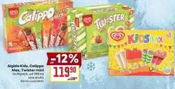 Billa Algida Kids, Calippo Max, Twister mini nabídka