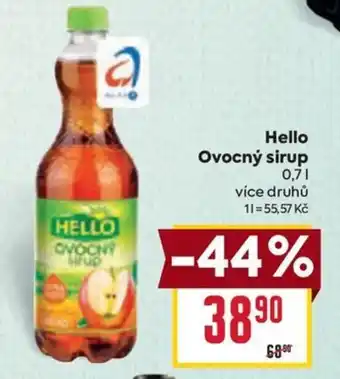 Billa Hello Ovocný sirup 0.7L nabídka