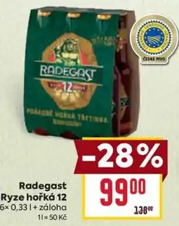Billa Radegast Ryze hořká 12 nabídka