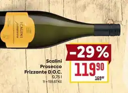 Billa Scalini Prosecco Frizzante D.O.C. 0.75L nabídka