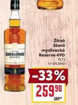 Billa Žitná Stará myslivecká Reserve 4YO 0.7L nabídka