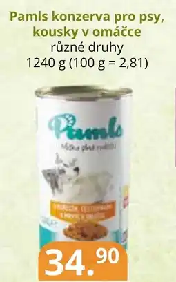 Pamls konzerva pro psy, kousky v omáčce