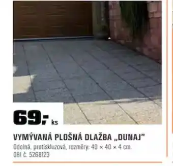 OBI VYMÝVANÁ PLOŠNÁ DLAŽBA DUNAJ nabídka