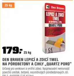 OBI DEN BRAVEN LEPICÍ A ZDICÍ TMEL NA PÓROBETONY A CIHLY,,QUARTZ PORO nabídka