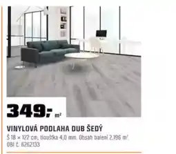 OBI VINYLOVÁ PODLAHA DUB ŠEDÝ nabídka