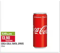 Ratio COCA-COLA, FANTA, SPRITE nabídka