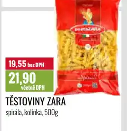 Ratio TĚSTOVINY ZARA nabídka