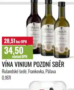 Ratio VÍNA VINIUM POZDNÍ SBĚR nabídka