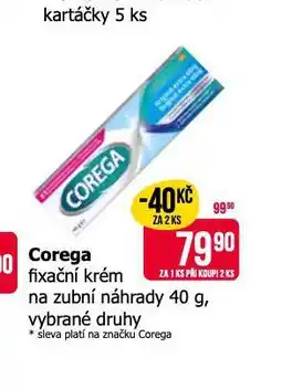 Teta Corega fixační krém nabídka