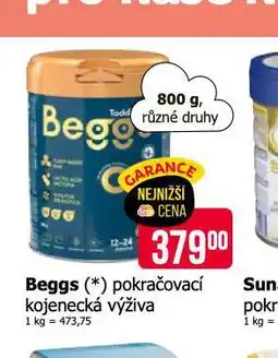 Teta Beggs pokračovací kojenecká výživa nabídka