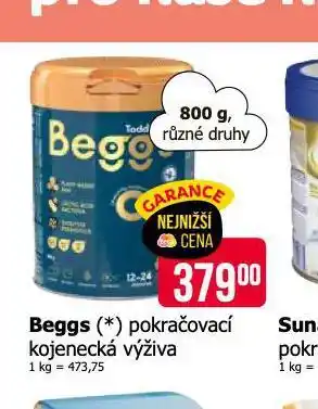 Teta Beggs pokračovací kojenecká výživa nabídka