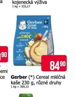Teta Gerber cereal mléčná kaše nabídka
