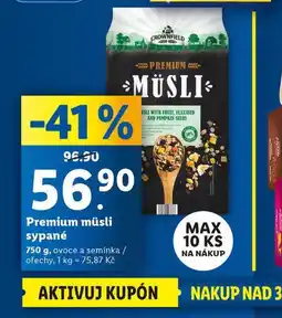Lidl Premium müsli sypané nabídka