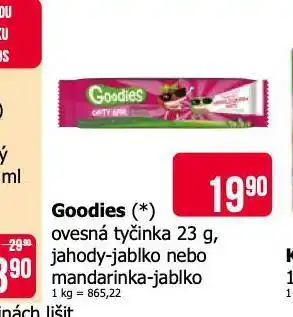 Teta Goodies ovesná tyčinka nabídka