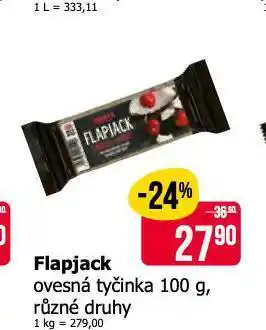 Teta Flapjack ovesná tyčinka nabídka