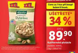 Lidl Kalifornské pistácie nabídka