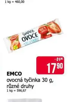 Teta Emco ovesná tyčinka nabídka