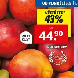 Lidl Nektarinky nabídka