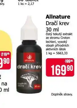 Teta Allnature dračí krev nabídka