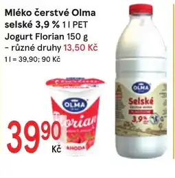 Žabka Mléko čerstvé Olma selské nabídka
