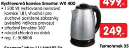 Mega Rychlovarná konvice Smarton WK 400 nabídka
